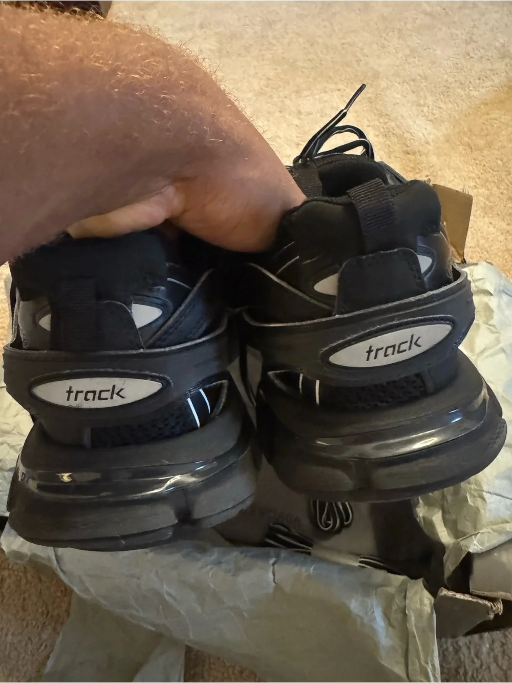 Balenciaga Track Sneakers - All Black Size 45 - Box & Dust Bags - Picture 5 of 6